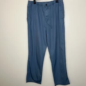 Nautica Explorer Pants XL Mens Blue Loose Fit Elastic Waist Drawstring Cotton